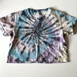 Lovers + friends XXS crop top in tye dye